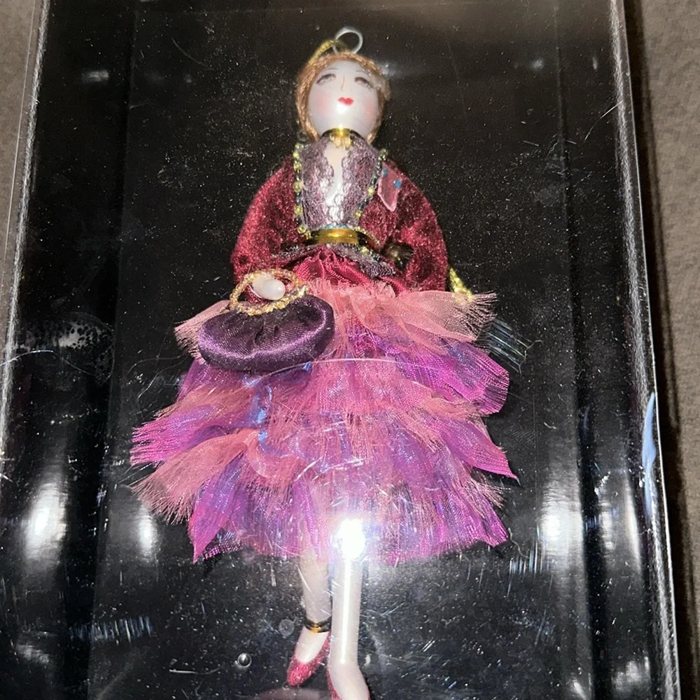 Ladies with Elegance Collection Glass Ornament. - Picture 3 of 4